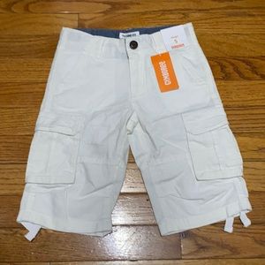 Gymboree ❤️ Kid's White Belt Looped Cargo Pocket Shorts Size 5 Year (NWT)